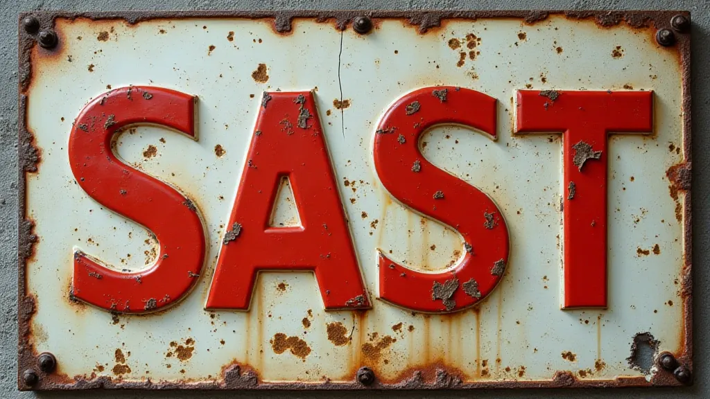 Close-up of weathered gas sign