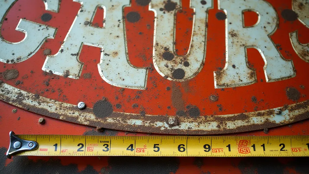 Damaged Vintage Gas Sign