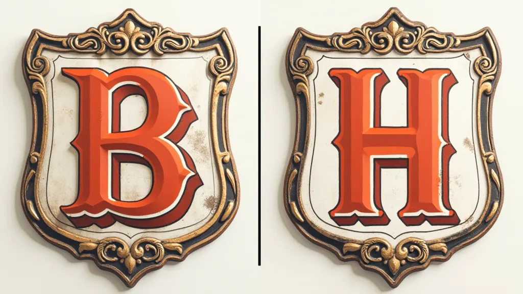 Comparison of original and reproduction gas sign fonts