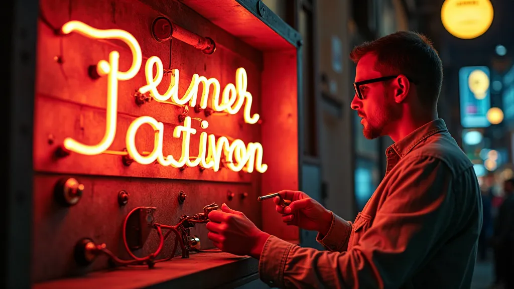 Gas sign disassembly