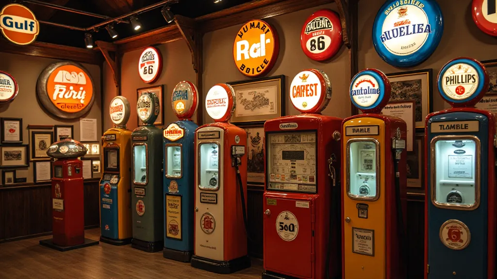 Collection of vintage gas signs