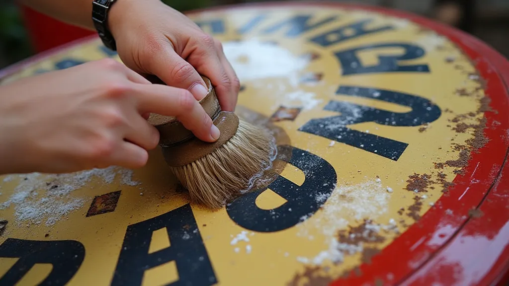 Gas sign cleaning with soapy water