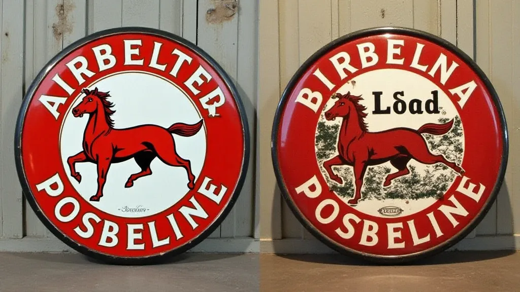 Genuine versus reproduction gas sign