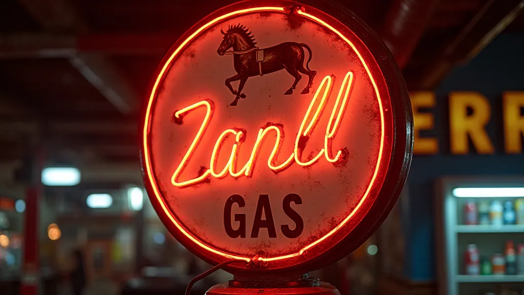 Vintage neon gas sign undergoing restoration