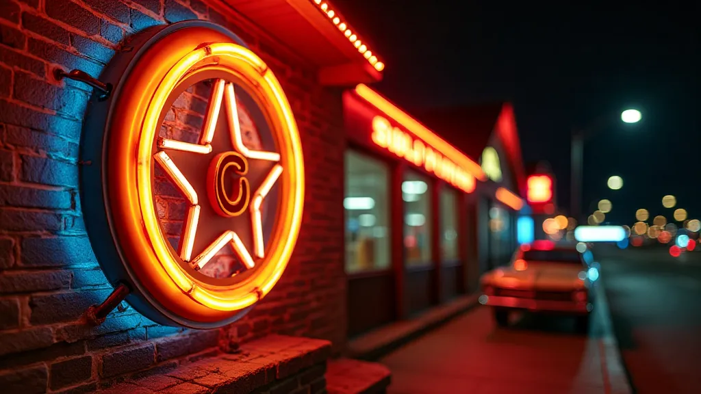 Restored gas station sign