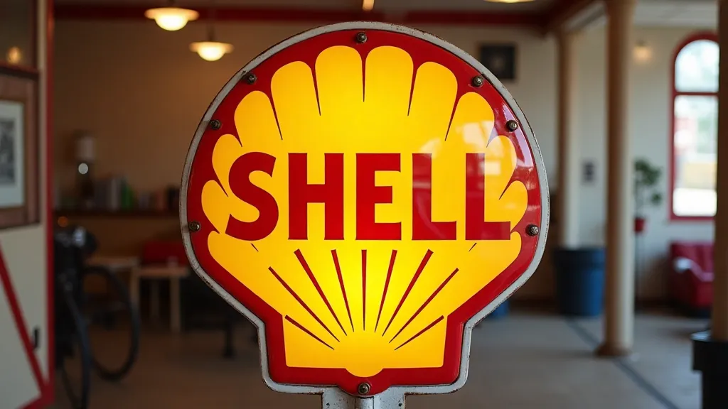 Fully restored Shell gas sign
