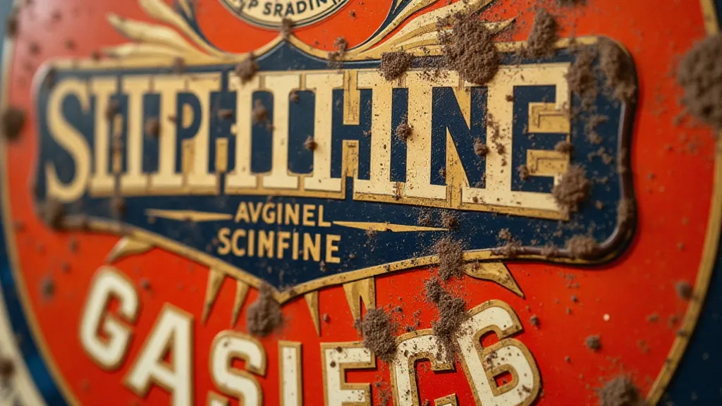 Vintage gas sign advertisement