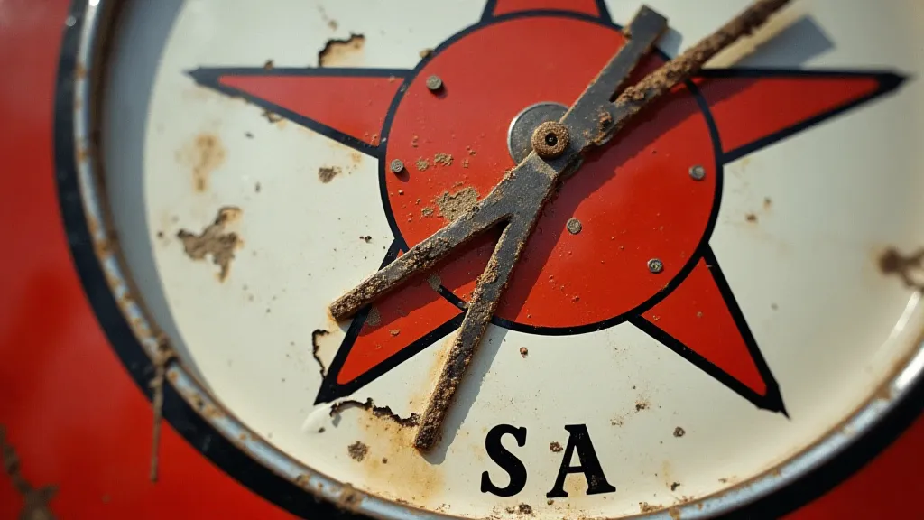 Weathered gas sign